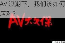 AV 浪潮下，我们该如何应对？