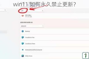 win11 如何永久禁止更新？