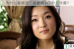 为什么看韩国三级要用 HD 中文字幕？