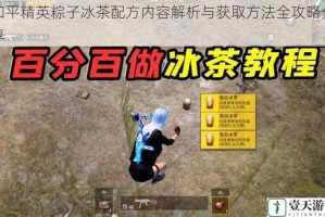 和平精英粽子冰茶配方内容解析与获取方法全攻略分享