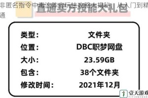 非匿名指令中毒流阵容玩法攻略大揭秘：从入门到精通