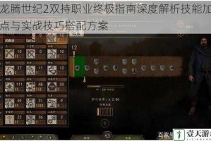 龙腾世纪2双持职业终极指南深度解析技能加点与实战技巧搭配方案