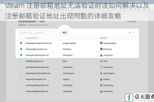 steam 注册邮箱地址无法验证时该如何解决以及注册邮箱验证地址出现问题的详细攻略