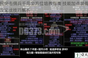 全民突击佣兵千鸟全方位培养指南 技能加点装备选择及实战技巧解析