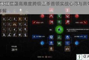 巫师3狂猎最高难度跨级击杀首领实战心得与高效策略详解