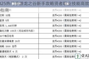 2025热门手游龙之谷新手攻略贤者职业技能高效搭配指南