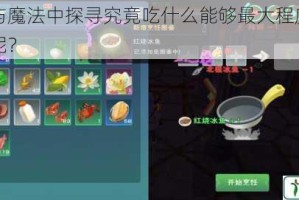 在创造与魔法中探寻究竟吃什么能够最大程度地增加食物度呢？