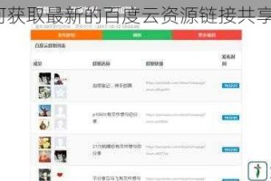 如何获取最新的百度云资源链接共享群？