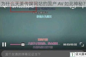 为什么天美传媒网站的国产 AV 如此神秘？