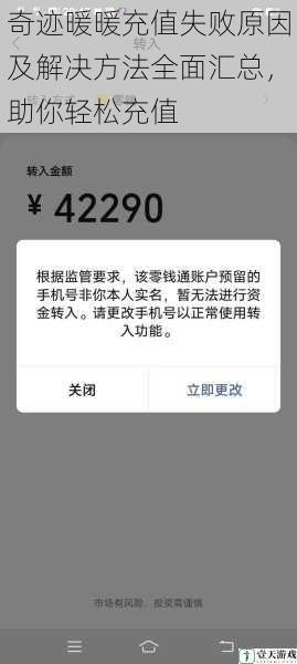 网络问题导致充值失败