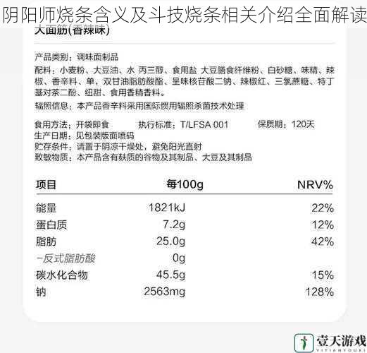 烧条的基本含义