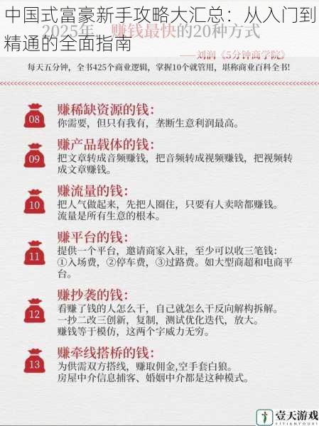 中国式富豪新手攻略大汇总：从入门到精通的全面指南