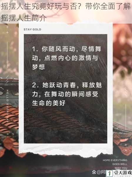 摇摆人生究竟好玩与否？带你全面了解摇摆人生简介