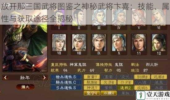 放开那三国武将图鉴之神秘武将卞喜：技能、属性与获取途径全揭秘