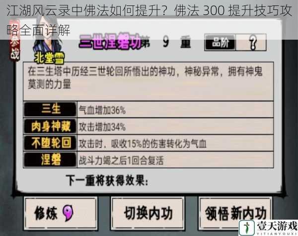 江湖风云录中佛法如何提升？佛法 300 提升技巧攻略全面详解