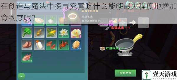 在创造与魔法中探寻究竟吃什么能够最大程度地增加食物度呢？