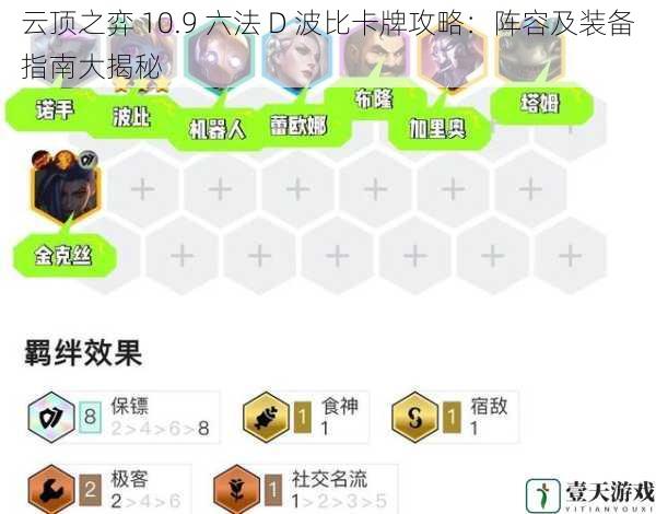 云顶之弈 10.9 六法 D 波比卡牌攻略：阵容及装备指南大揭秘