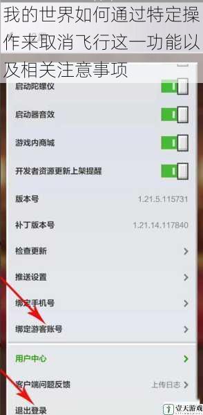我的世界如何通过特定操作来取消飞行这一功能以及相关注意事项