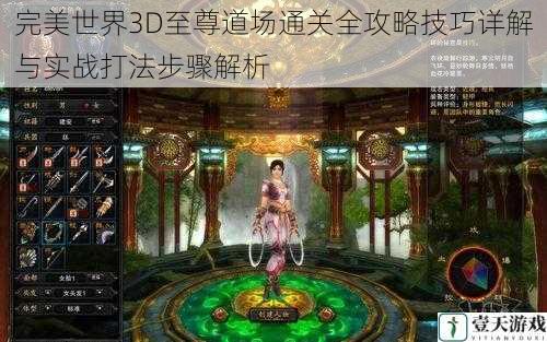 完美世界3D至尊道场通关全攻略技巧详解与实战打法步骤解析