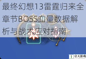 最终幻想13雷霆归来全章节BOSS血量数据解析与战术应对指南