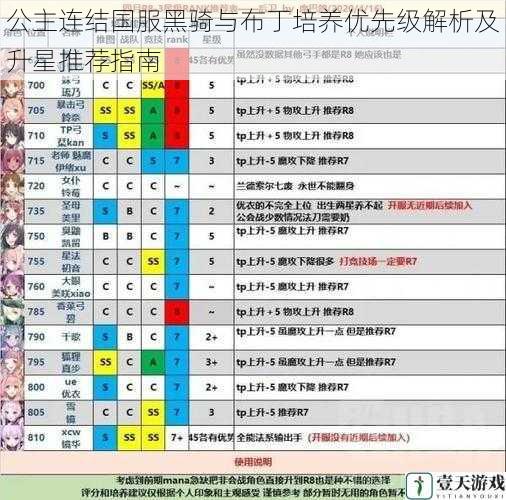 公主连结国服黑骑与布丁培养优先级解析及升星推荐指南