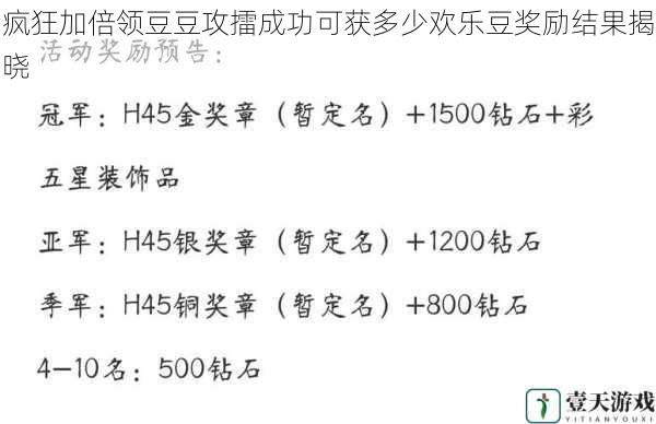 疯狂加倍领豆豆攻擂成功可获多少欢乐豆奖励结果揭晓