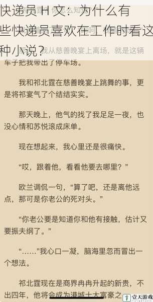 快递员 H 文：为什么有些快递员喜欢在工作时看这种小说？