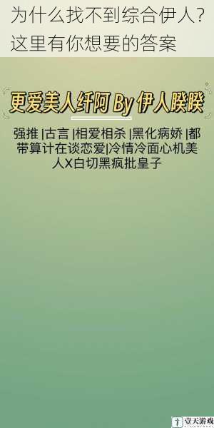 为什么找不到综合伊人？这里有你想要的答案