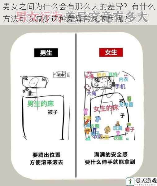 男女之间为什么会有那么大的差异?有什么方法可以减少这种差异带来的困扰?