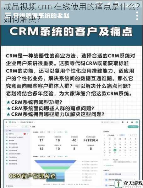 成品视频 crm 在线使用的痛点是什么?如何解决?