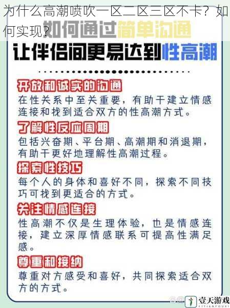 为什么高潮喷吹一区二区三区不卡?如何实现?