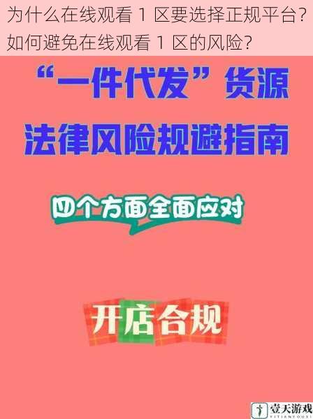 为什么在线观看 1 区要选择正规平台?如何避免在线观看 1 区的风险?