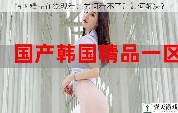 韩国精品在线观看:为何看不了?如何解决?