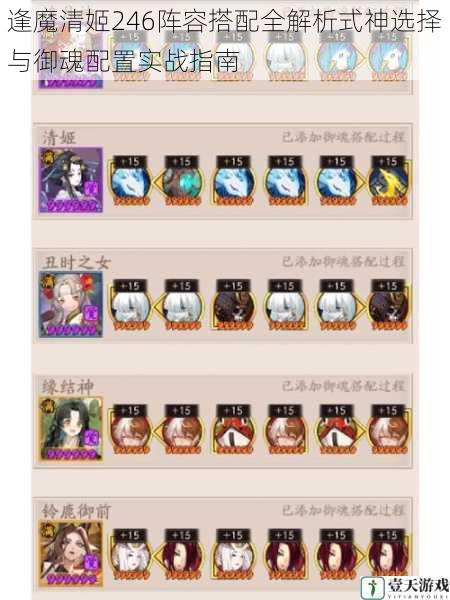 逢魔清姬246阵容搭配全解析式神选择与御魂配置实战指南