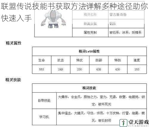 联盟传说技能书获取方法详解多种途径助你快速入手