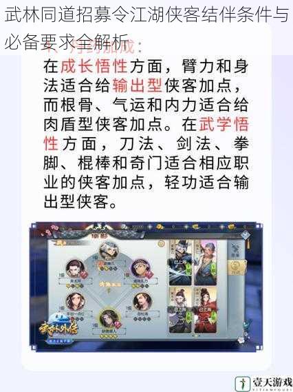 武林同道招募令江湖侠客结伴条件与必备要求全解析
