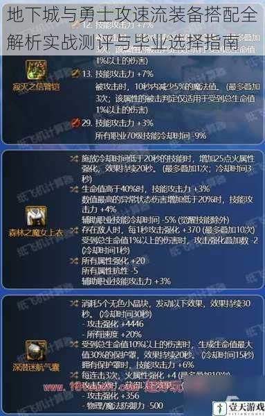 地下城与勇士攻速流装备搭配全解析实战测评与毕业选择指南