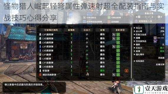 怪物猎人崛起轻弩属性弹速射超全配装指南与实战技巧心得分享