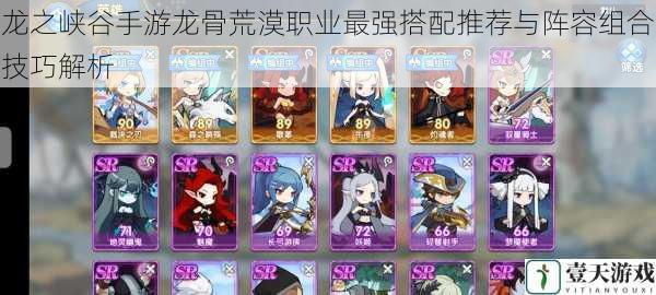 龙之峡谷手游龙骨荒漠职业最强搭配推荐与阵容组合技巧解析