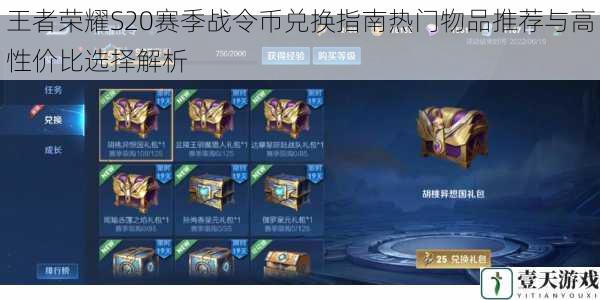 王者荣耀S20赛季战令币兑换指南热门物品推荐与高性价比选择解析