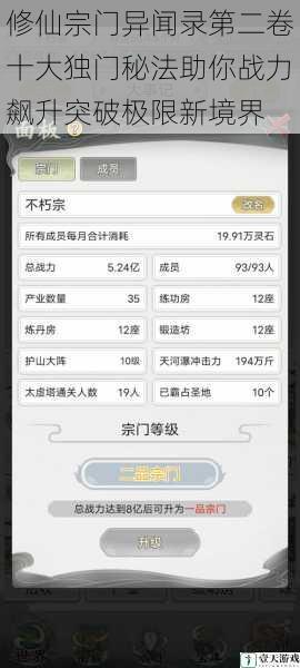修仙宗门异闻录第二卷十大独门秘法助你战力飙升突破极限新境界