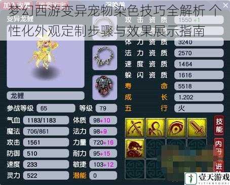 梦幻西游变异宠物染色技巧全解析 个性化外观定制步骤与效果展示指南
