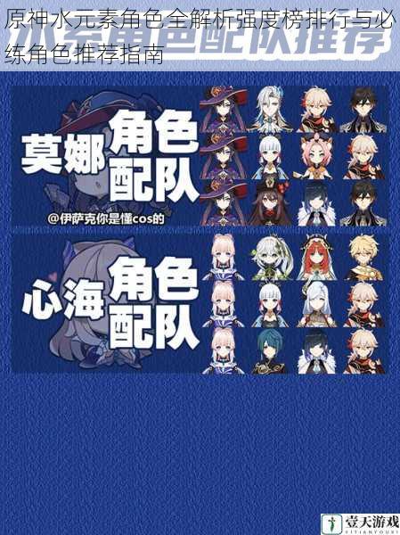 原神水元素角色全解析强度榜排行与必练角色推荐指南